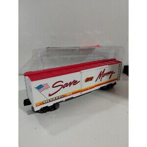 Menards 279-4556 Train O Gauge Model Railroad Save Big Money Boxcar w/Box